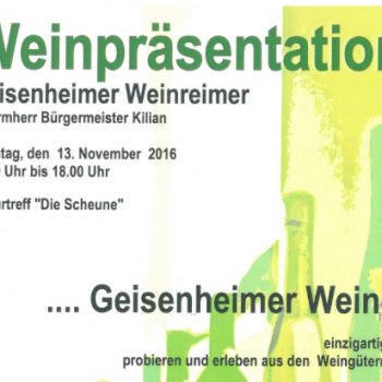 Geisenheimer Weinpräsentation